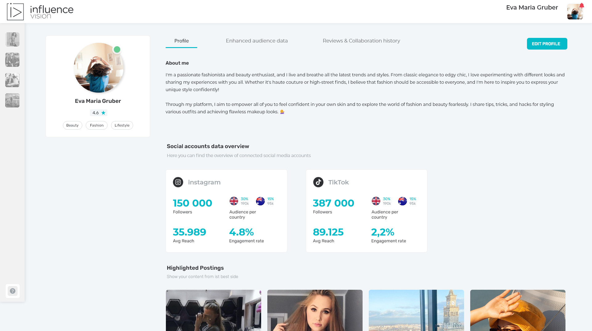 Erstelle dein Profil